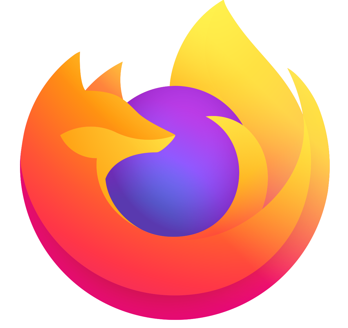 logo da mozilla firefox, uma raposa englobando o globo terrestre